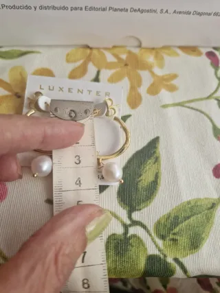 Pendientes Luxenter aro dorado con perla