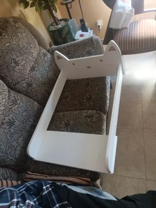 Cambiador bebé madera blanco estrellas