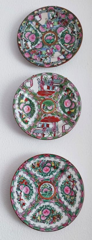 3 Platos de porcelana Macao de 23 cm