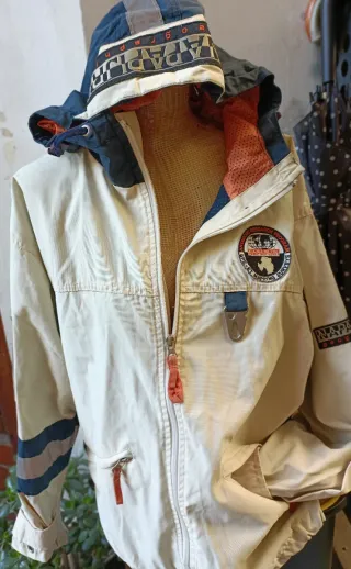 Giacca a vento Napapijri beige/blu