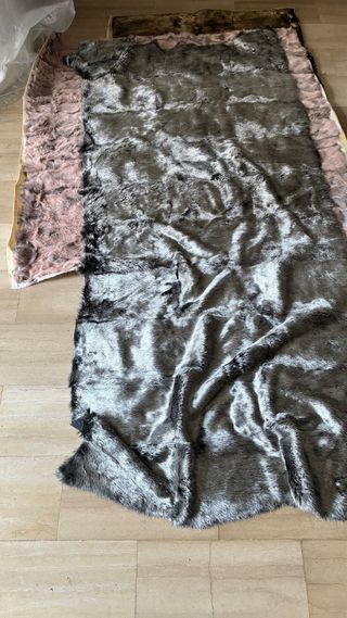 Coperta in coniglio sfoderata color argento – NU