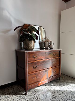 Aparador/Cajonera Madera y Mármol