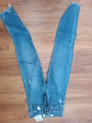 Pantalones pitillo vaqueros azules