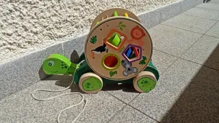 Juguete de madera encajable formas animales bebé