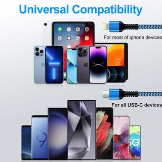 Cavo di ricarica multiplo 2 in 1 universale per iPhone