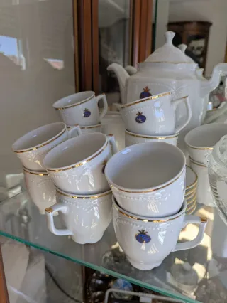 Juego Vajilla Porcelana 12 Piezas Dorado