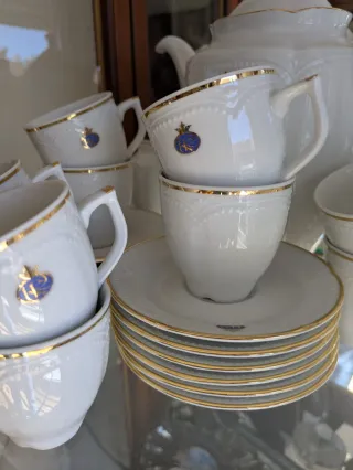Juego Vajilla Porcelana 12 Piezas Dorado