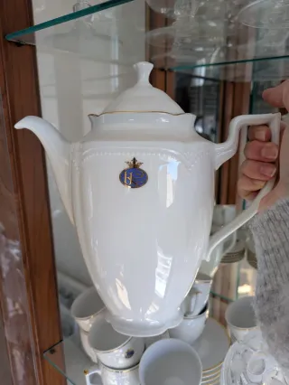 Juego Vajilla Porcelana 12 Piezas Dorado