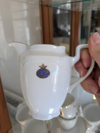 Juego Vajilla Porcelana 12 Piezas Dorado