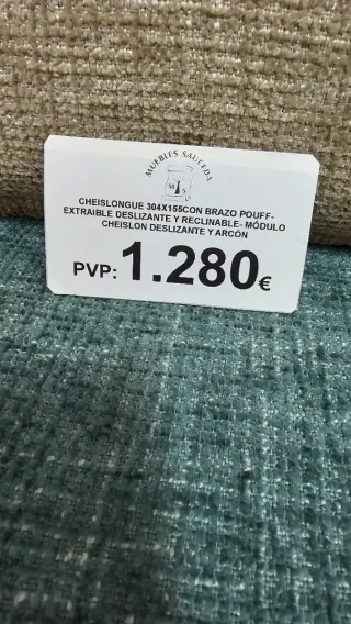 Chaiselongue Acomodel 304x155cm Nuevo de tienda