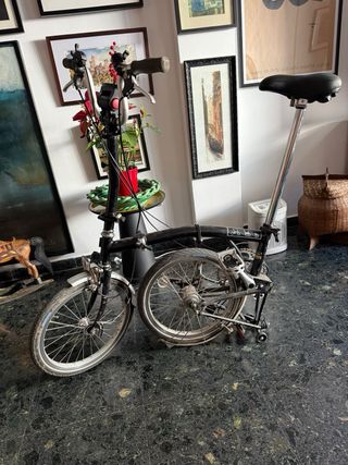 Bicicleta Brompton Plegable Negra