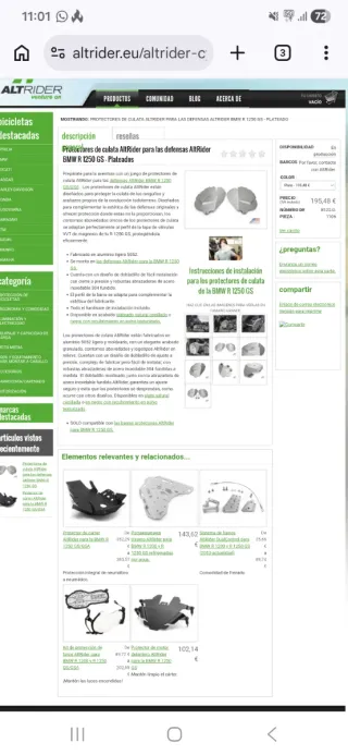 Protectores Cilindro BMW R1250 - AltRider