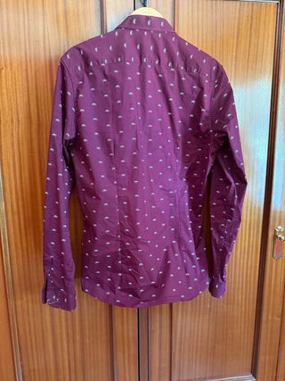 Camisa Akusawa Estampada Roja