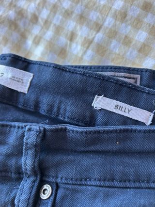 Pantalón Mango Azul Marino Talla 38