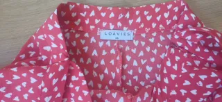 Falda roja con corazones