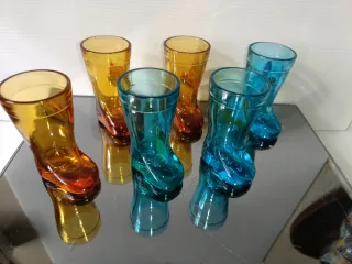 6 Bicchierini Stivale Venezia Cristallerie