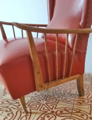 Sillón Vintage burdeos