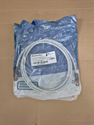 x2 Cables Brand-Rex Cat6A 2m Crossover Gris (Nuevo