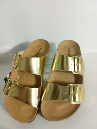 Sandali donna vera pelle oro