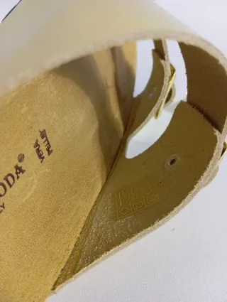 Sandali donna vera pelle oro