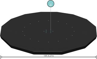 Coperta invernale rotonda Bestway Ø427 cm per piscine in PVC nero