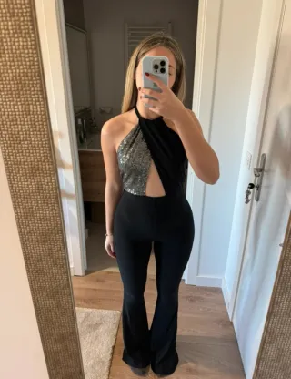 Mono THE ARE negro y plateado