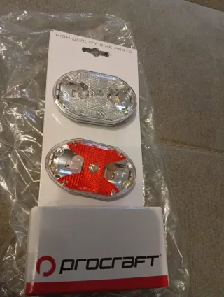 Coppia luci LED bici nuove marca procraft