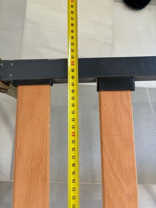 Somier con patas metálico y madera