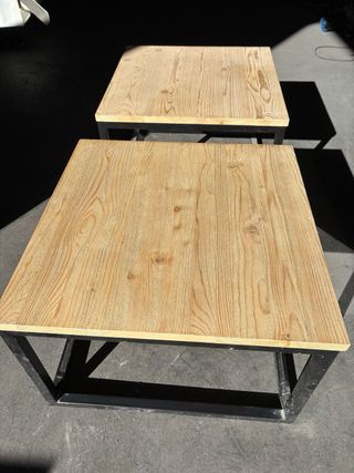 Mesa de centro madera y metal