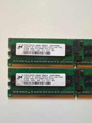 Lote 8 Módulos Memoria RAM DDR2