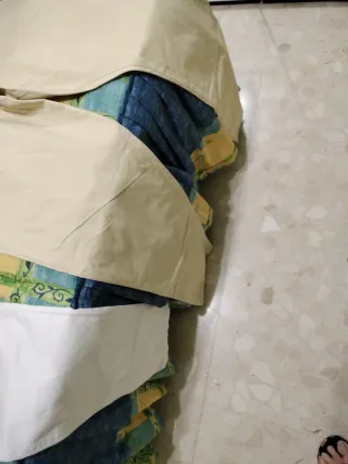 2 Pantalones Hombre Talla 44 Beige y Blanco