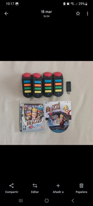 Lote mandos y juegos Buzz PS3