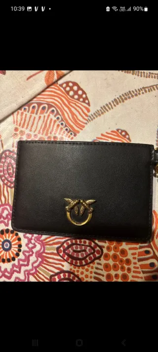 Portafoglio donna Pinko nero con catena