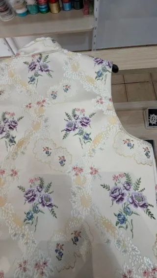 Chaleco Fallero Cruzado Floral talla52