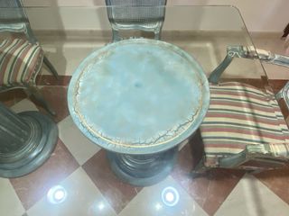 Mesa de comedor cristal y madera