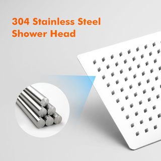 Ibergrif M20292 Rociador para Ducha Cuadrado, Alca