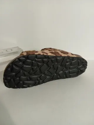 Sandali donna vera pelle leopardati 38