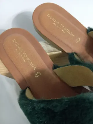 Sandali Donna Toscana Pelle Verde 38