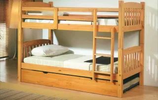 Litera con cama nido de madera