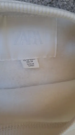 Sudadera oversize cruda con encaje 13/14