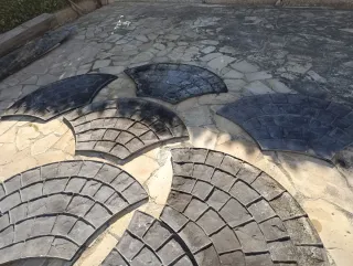 Molde hormigón impreso abanico