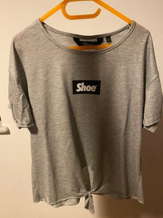 Maglietta argento con nodo