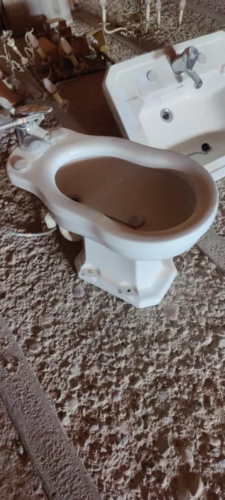 Lavabo y bidé vintage porcelana