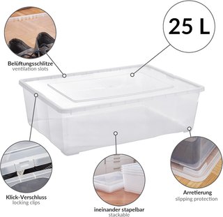 Scatole di stoccaggio Grizzly 3 x 25 L grandi con t