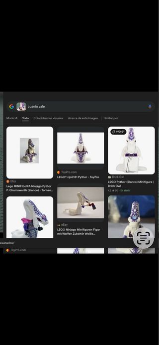 Figura exclusiva de Lego Ninjago Pythor P.