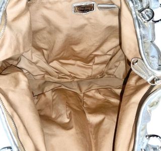 Borsa Miu Miu Harlequin in pelle metallizzata