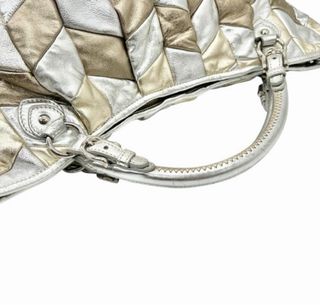 Borsa Miu Miu Harlequin in pelle metallizzata