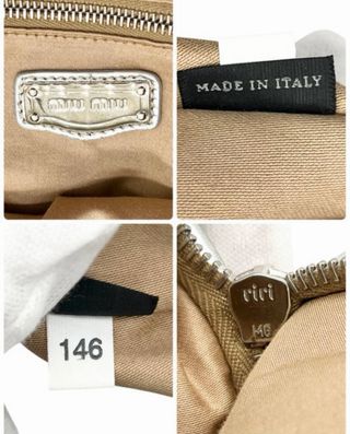 Borsa Miu Miu Harlequin in pelle metallizzata