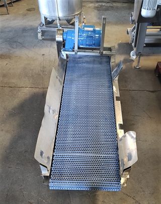 Cinta intralox en acero inox con ruedas 150x40cm