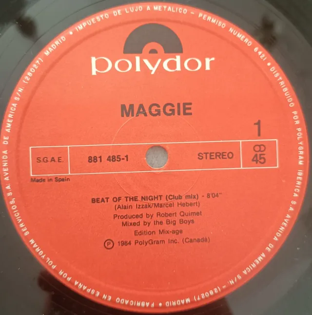 Maggie - Beat of the night Maxi 12